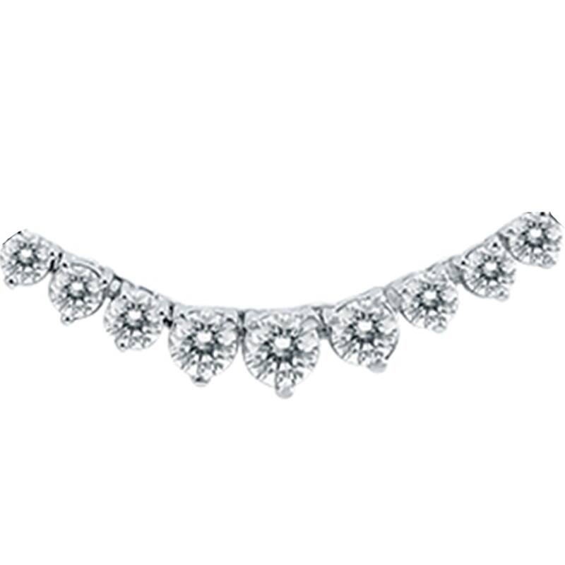 Marquee 5 Carat TW Graduated Diamond Tennis Necklace in 14K White Gold