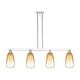 preview thumbnail 22 of 47, Innovations Lighting Urban Downtown - Brookhaven Almond - 4 Light 48" Stem Hung Island Light Polished Chrome/Amber