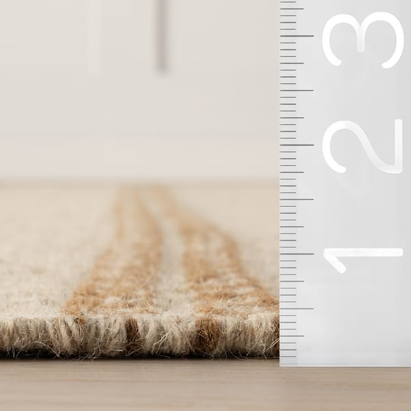 dimension image slide 2 of 3, Nate Berkus York Striped Wool Cozy Area Rug