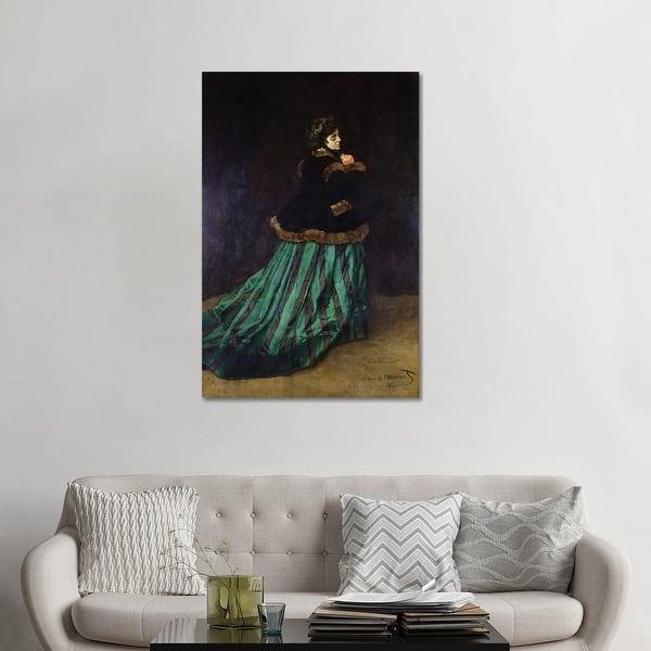 iCanvas "Camille, or The Woman in the Green Dress, 1866 " by Claude Monet Canvas Print - Bed Bath & Beyond - 34082683 iCanvas "Camille, or The Woman in the Green Dress, 1866 " by Claude Monet Canvas Print - Bed Bath & Beyond - 34082683