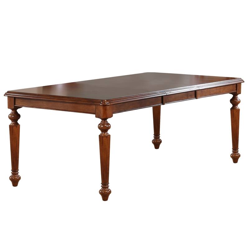 Extendable Dining Set - 5 Piece Rectangular Table with Butterfly Leaf - Seats 8