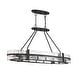 preview thumbnail 3 of 5, Hudson 10-Light Oval Chandelier in Matte Black
