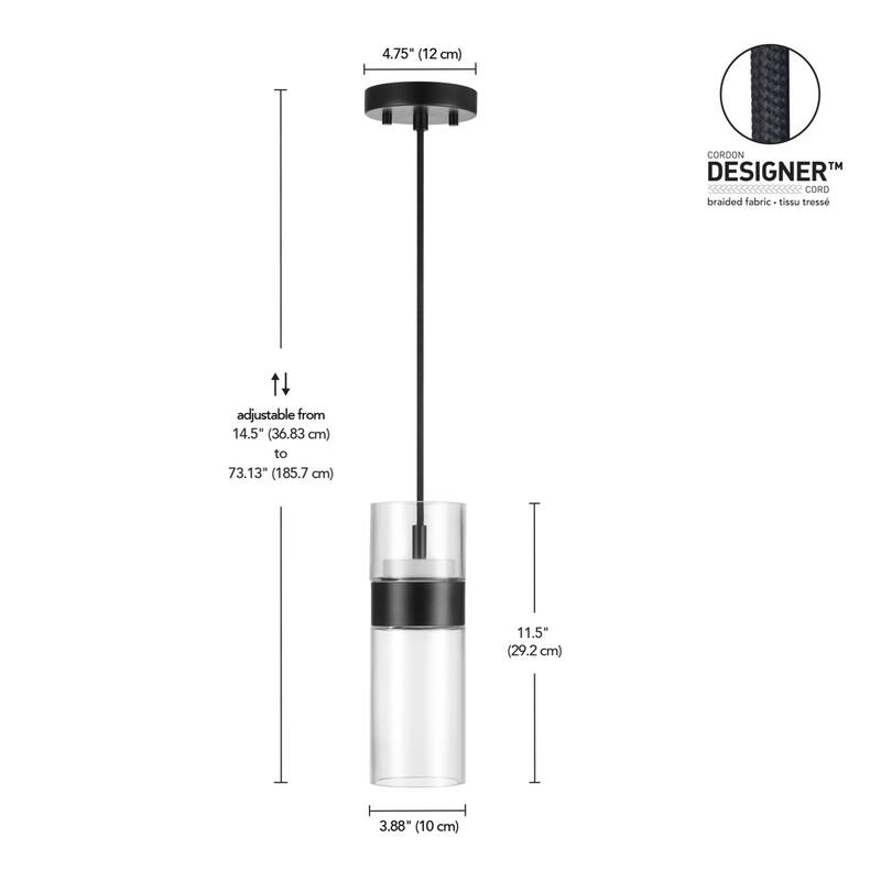 Globe Electric 91010464 4" Wide LED Mini Pendant with Clear Glass