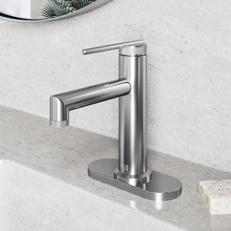 VIGO Sterling 7" H Single Handle Single Hole Bathroom Faucet