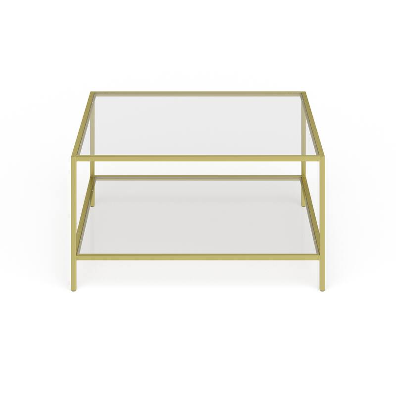 Sivil 32" Square Coffee Table with Shelf