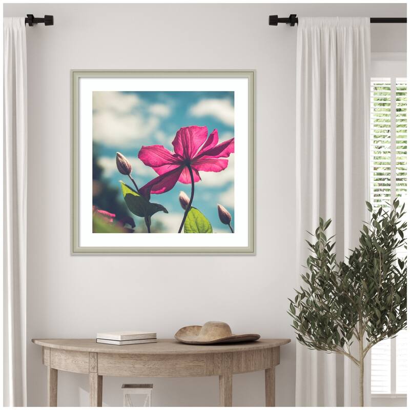Kate and Laurel Framed Art Flower in the Sky by Stephanie Klatt
