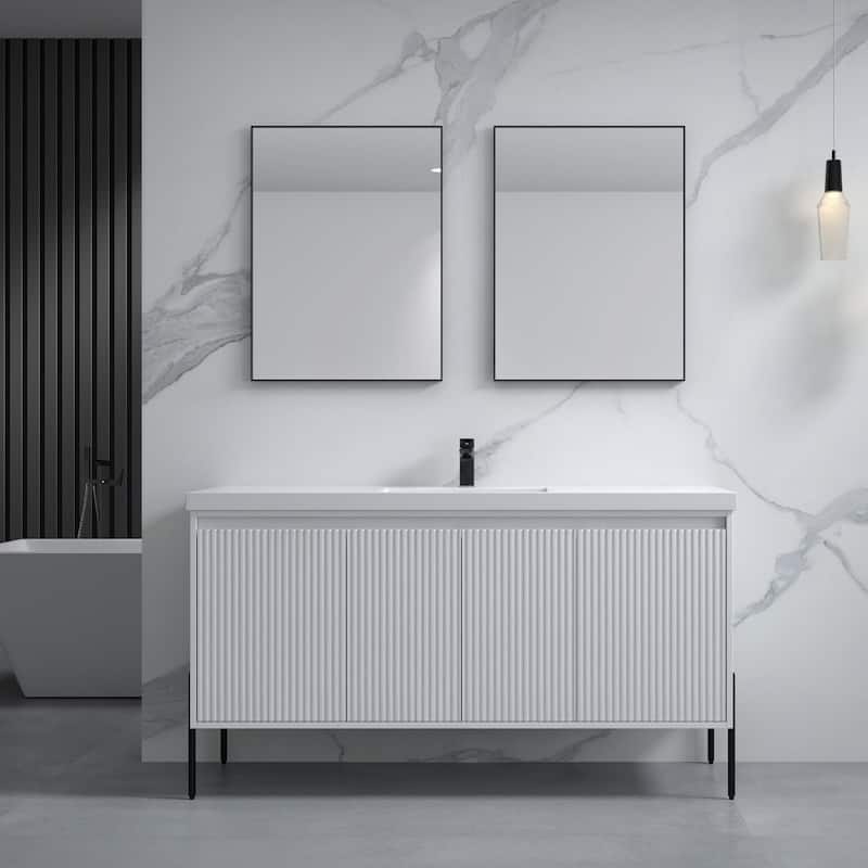 Ripple 60" Bathroom Vanity Kit (Assembly Required)