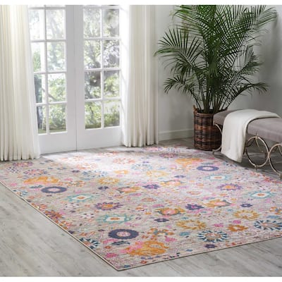 Nourison Passion Boho French Country Floral Area Rug.