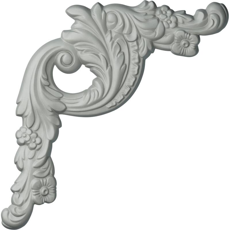 16 1/2"W x 18 1/8"H x 1 1/4"P Tirana Panel Moulding Corner, Left (matches moulding PML01X00TI) - 4-Pack - Left