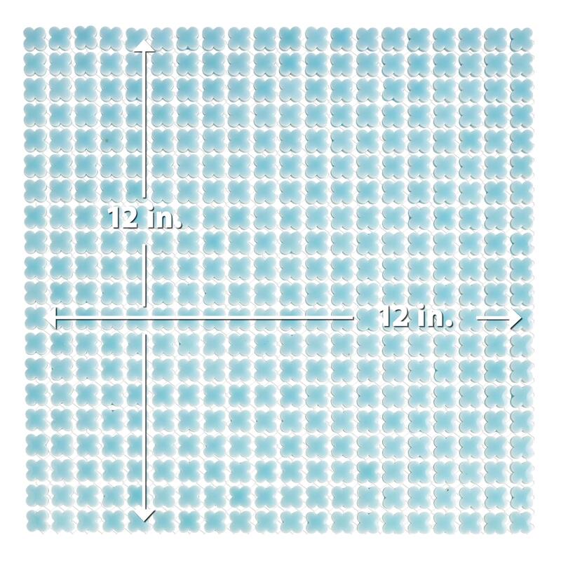 Merola Tile Fioretti Glossy Powder Blue 12" x 12" Porcelain Mosaic Floor and Wall Tile
