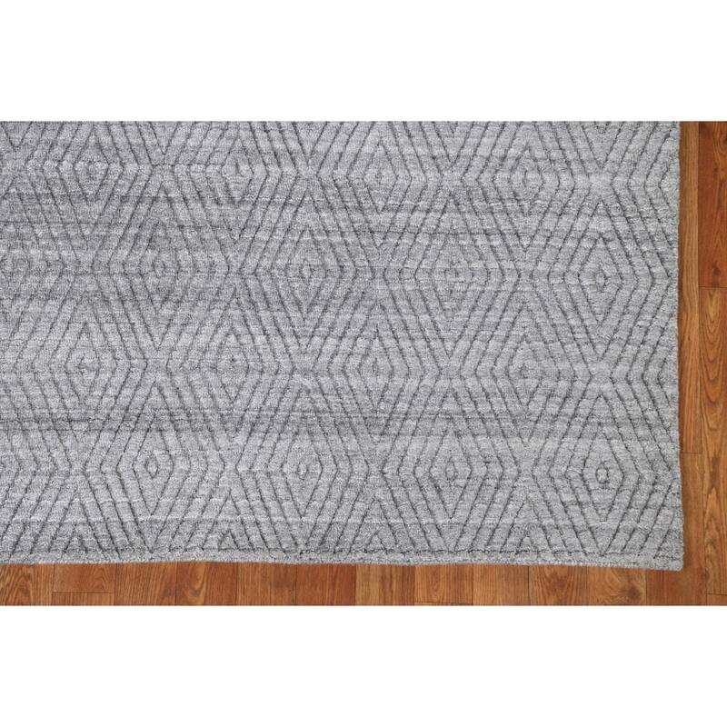 Diamond Pattern Gabbeh Contemporary Wool Area Rug Handmade - 5'4" x 7'7"