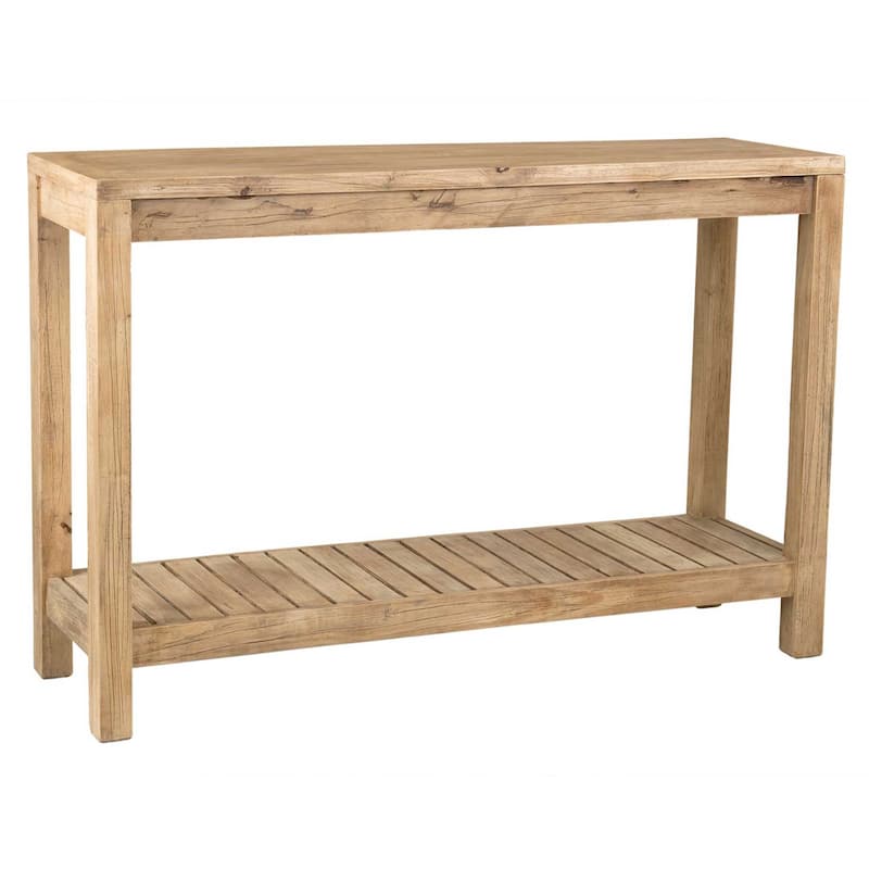 Petter Solid Wood Console Table with Shelf by East at Main