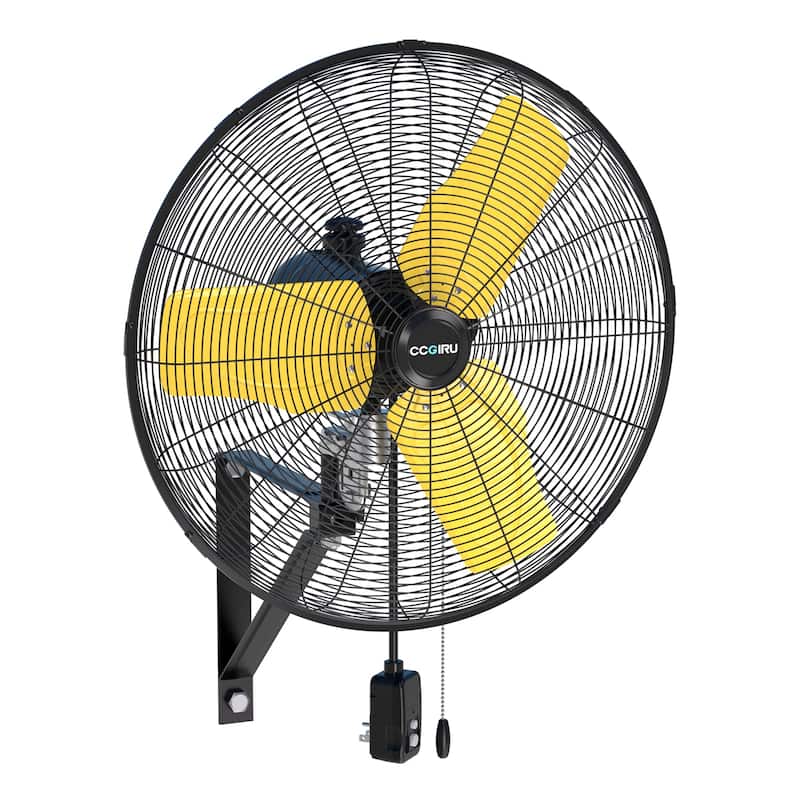 24" Outdoor Industrial Oscillating 3-Speed Wall Mount Fan