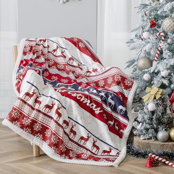 Christmas fleece shop throw blanket