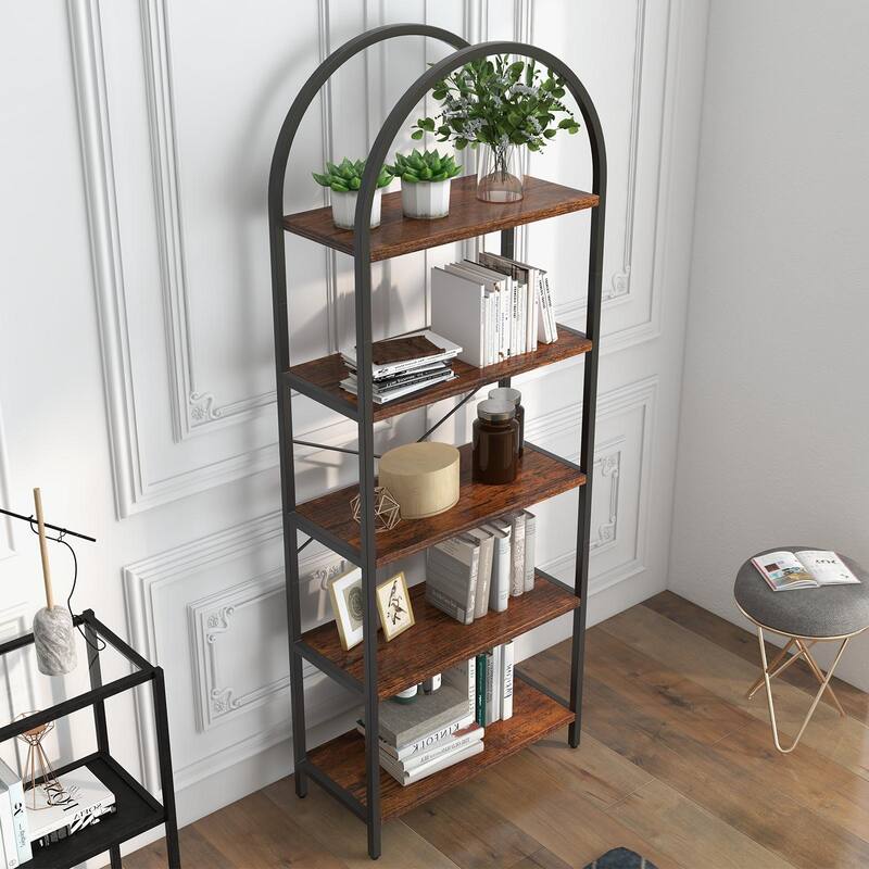 Modern 5-Tier Bookcase for Bedroom, Living Room