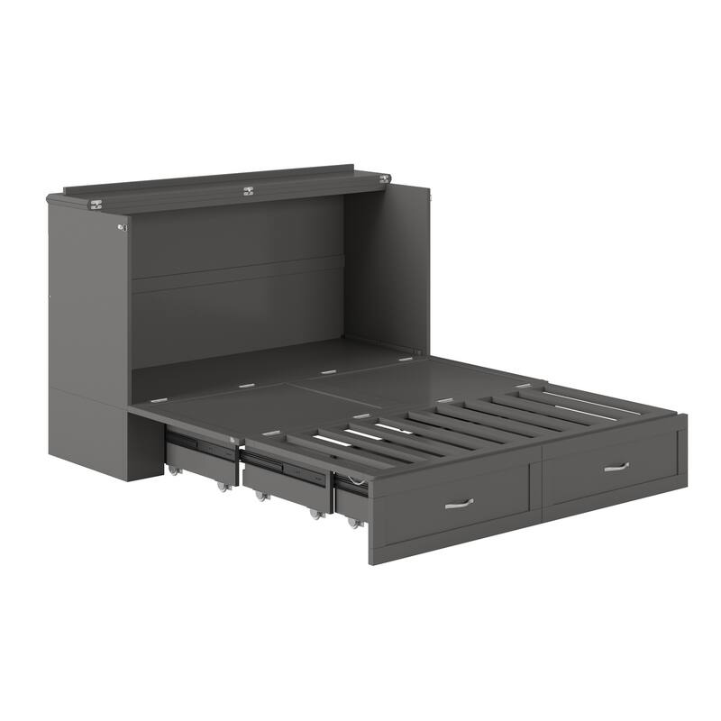 Hamilton Murphy Bed Chest with Mattress and Storage Drawer