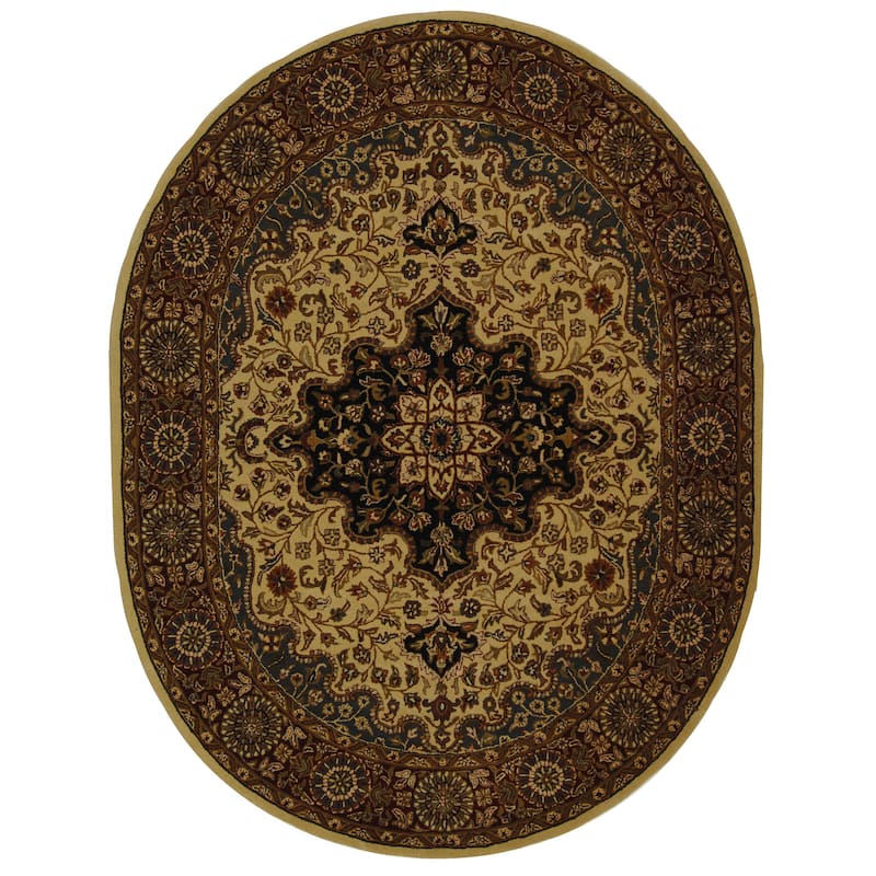 SAFAVIEH Handmade Heritage Harmony Stripe Traditional Oriental Wool Rug