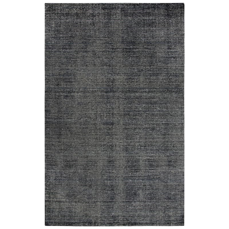 Alora Decor Demure Solid Charcoal Black Hand-tufted Wool Blend Rug