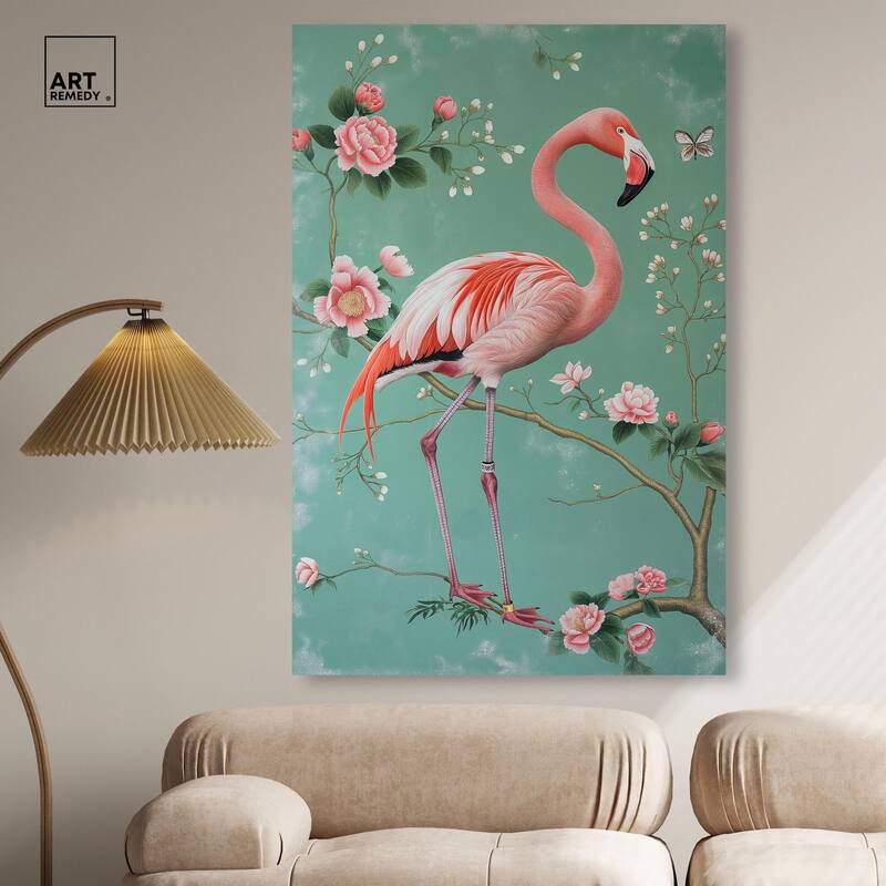 Flamingo's Fable Canvas by Art Remedy, Gallery Wrapped