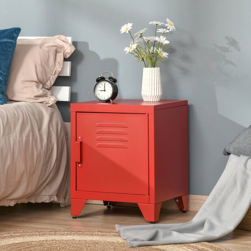 Red Filing Cabinet Side Table Coffee Table Decorative Cabinet