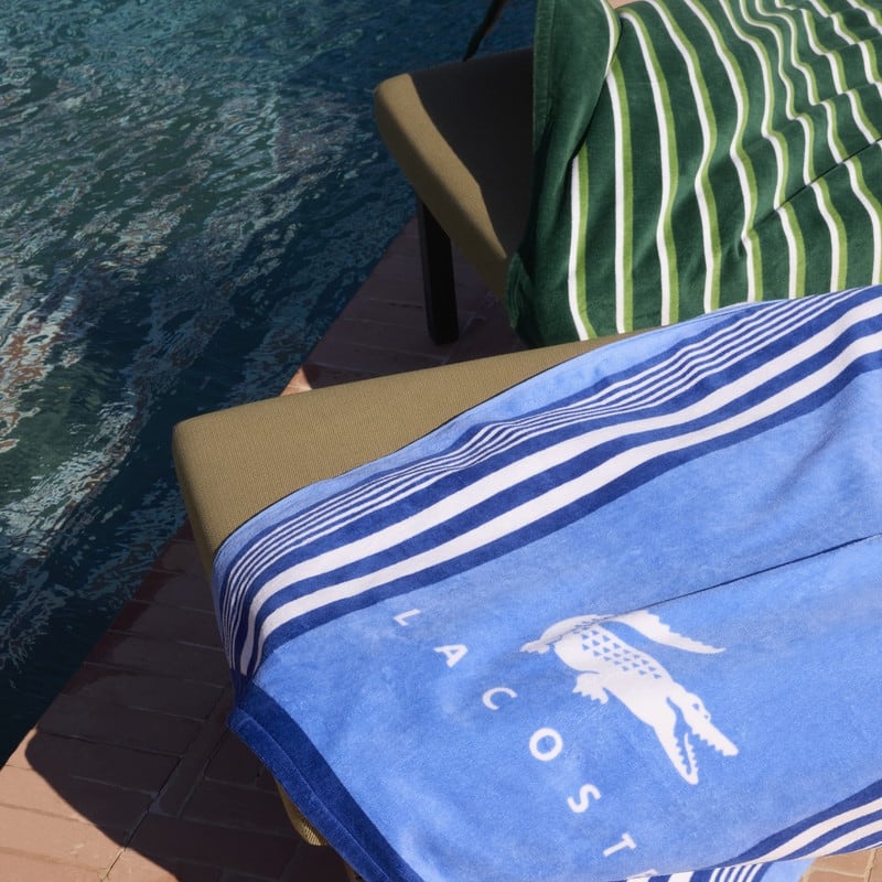 Lacoste Home Oversized 36"W x 72"L 100% Luxury Cotton Beach Towel - 36" x 72"