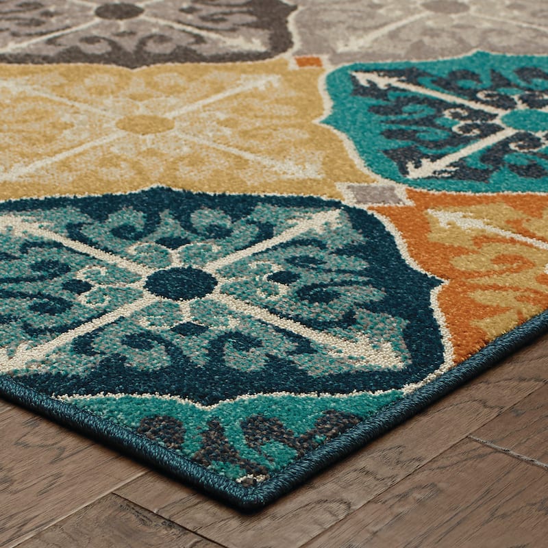 Vista Home Hammock Floral Panel Indoor-Outdoor Area Rug