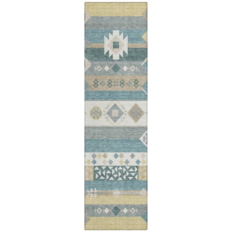 Machine Washable Indoor/ Outdoor Global Tuca Chantille Rug