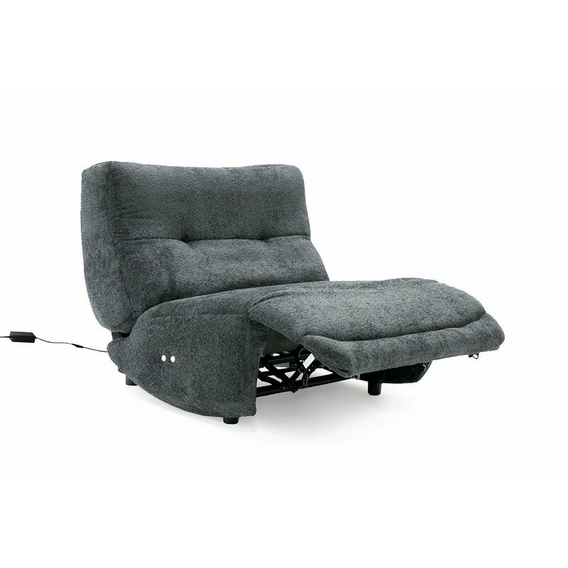 Ani 43 Inch Large Power Electric Recliner Chair, Modern Dark Gray, Black