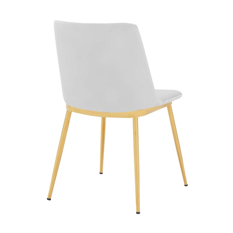 Messina Retro Velvet Dining Chairs with Gold Legs - Set of 2