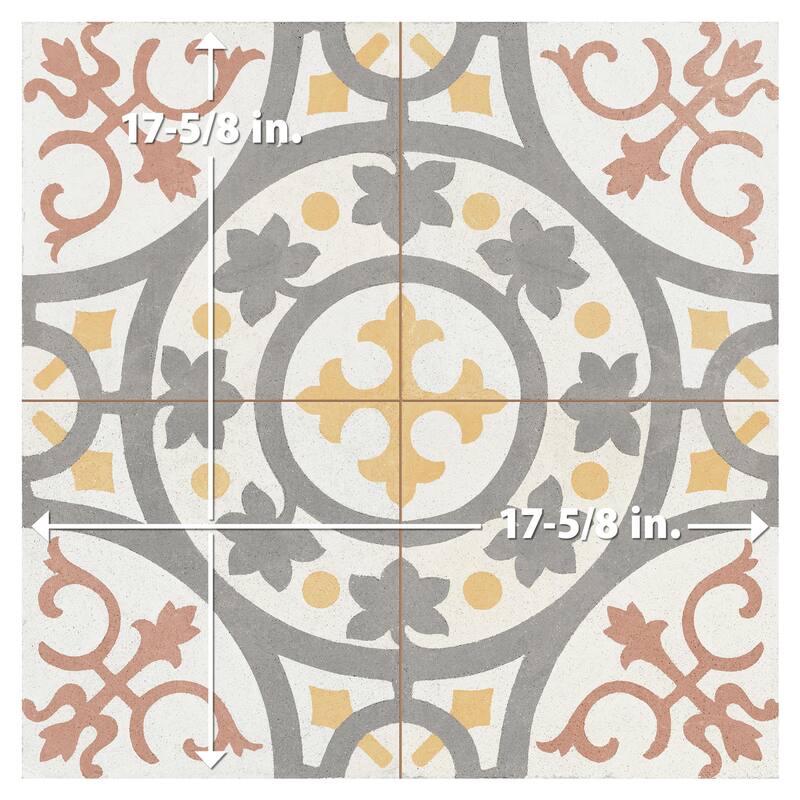 Merola Tile Kings Paname Trocadero 17-5/8" x 17-5/8" Ceramic Floor and Wall Tile