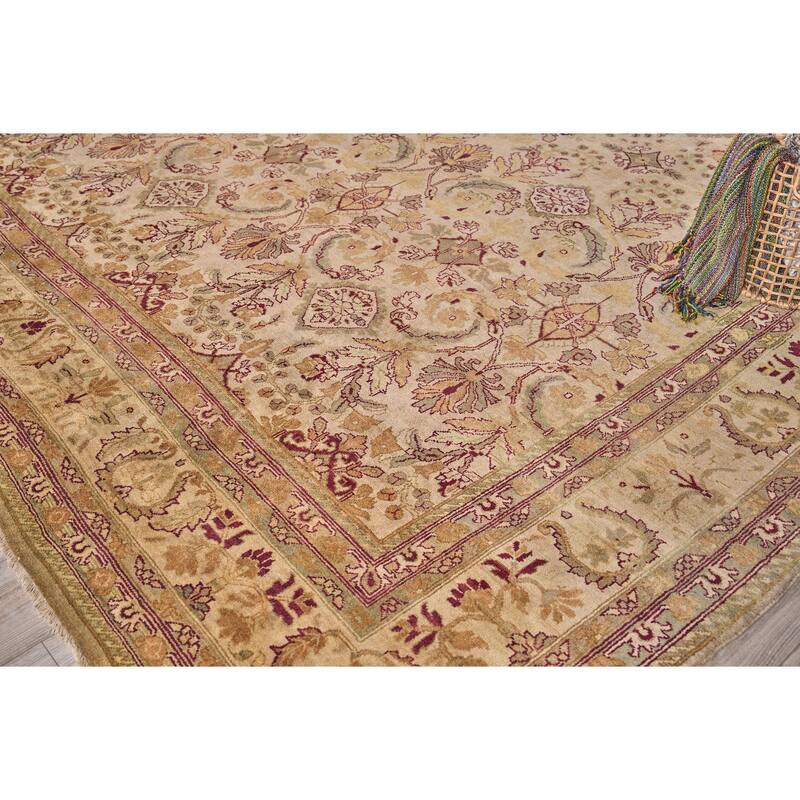 EXQUISITE RUGS ONE-OF-A-KIND Rare and Unusual Agra Hand Knotted Beige Rug - 11'x19'4"