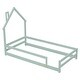 preview thumbnail 9 of 56, Twin Size Wood bed with House Shaped Headboard Floor Bed with Fences