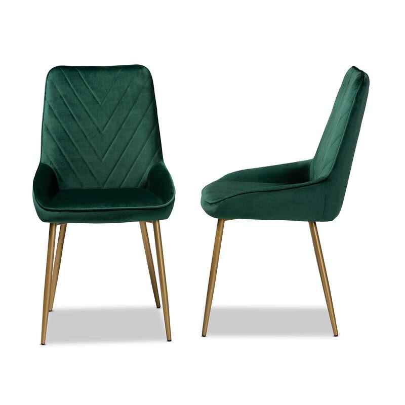 Priscilla Contemporary Glam and Luxe Velvet Dining Chair Set (2PCs)