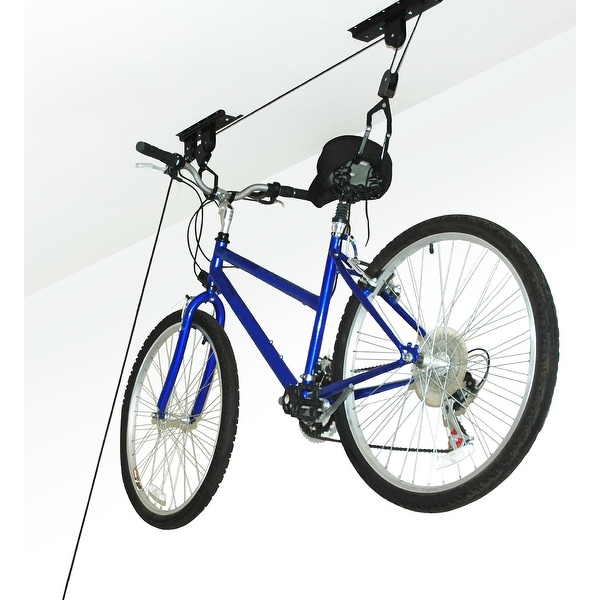 Bike Hanger Overhead Hoist Pulley System with 100lb Capacity for