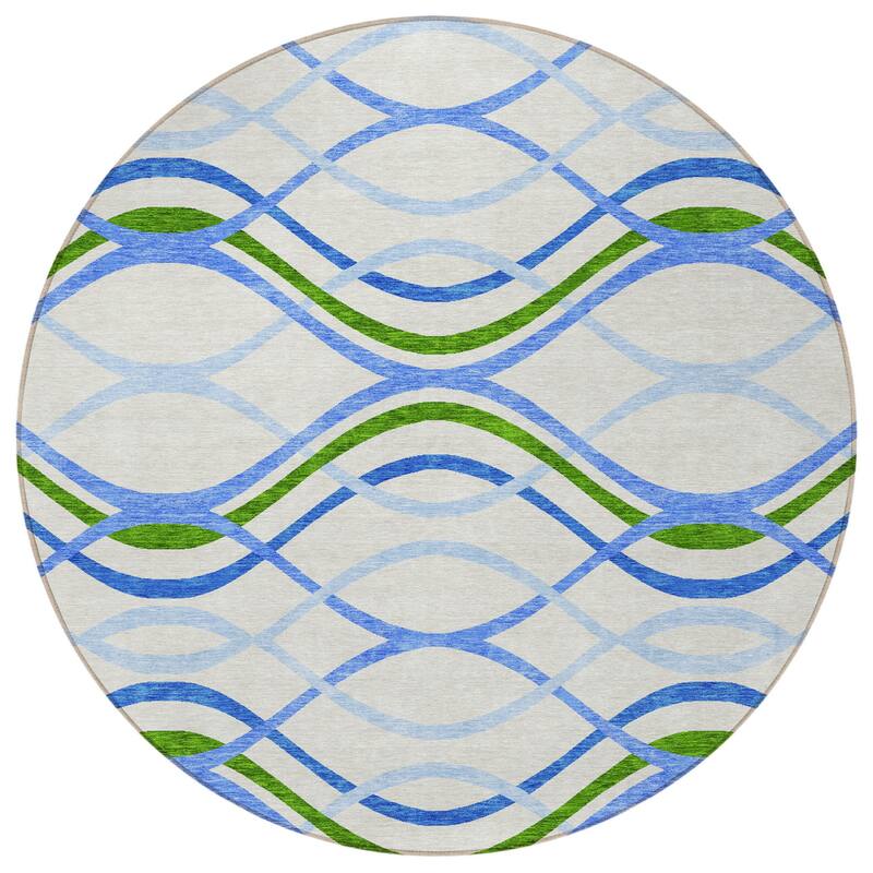 HomeRoots Abstract Transitional Rectangle Outdoor Rug