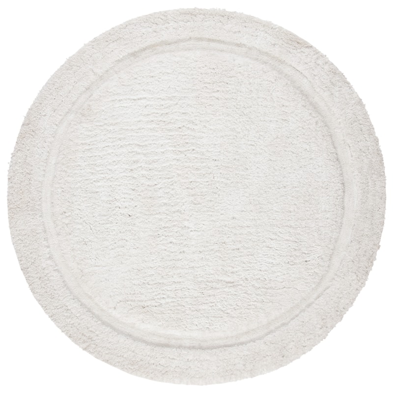 SAFAVIEH Handmade Glamour Shag Ammaria Casual Solid Polyester Rug