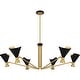 preview thumbnail 5 of 8, Arden 6-Light Matte Black Chandelier
