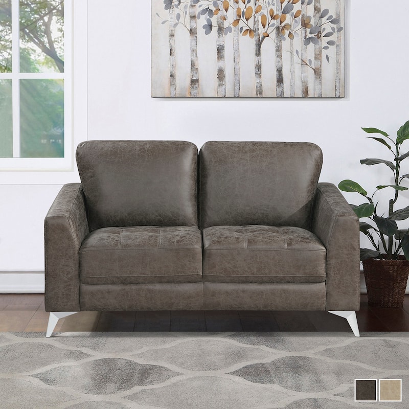 Cressey Microfiber Living Room Loveseat