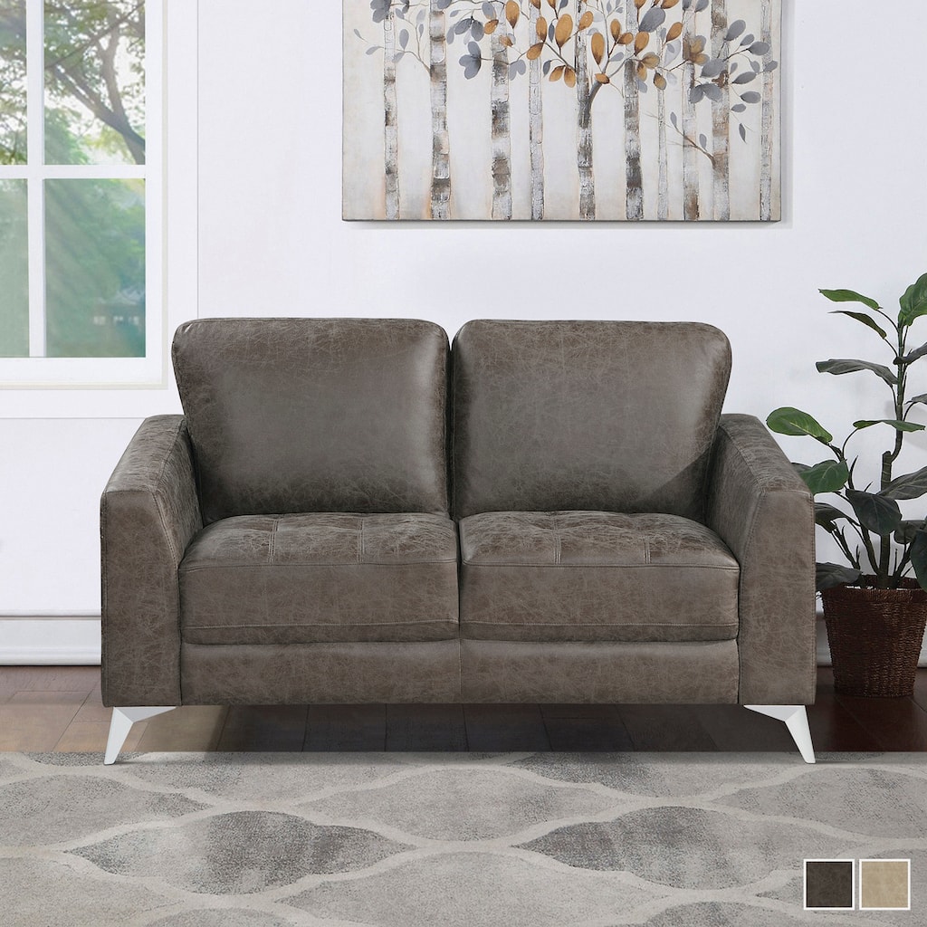 Cressey Microfiber Living Room Loveseat
