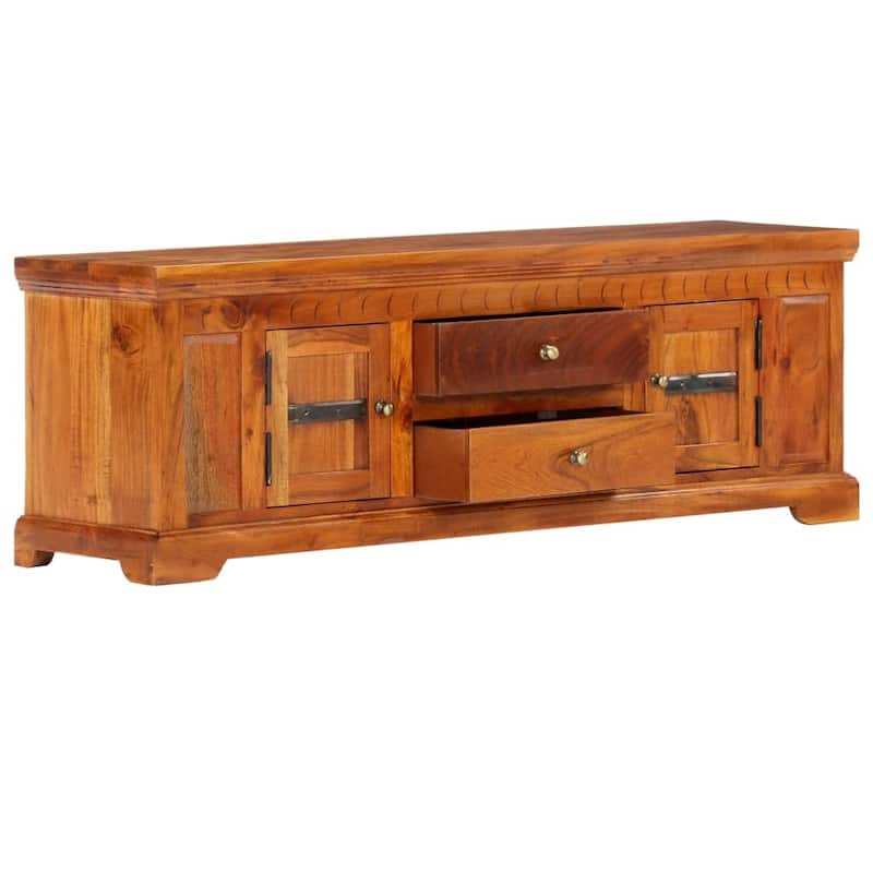 vidaXL TV Stand 46.9"x11.8"x15.7" Solid Wood Acacia - 46.8"x11.8"x15.7"