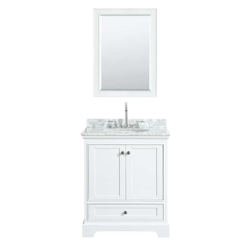 Deborah 30-inch Single Vanity, Oval Sink, Medicine Cabinet