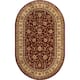Unique Loom St. Louis Voyage Area Rug - 5' 0 x 8' 0 Oval - Red