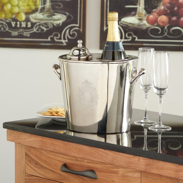 Silver Stainless Steel Traditional Wine Holder On Sale Bed