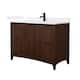 Option Dark Walnut / White Cultured Marble Top / Matte