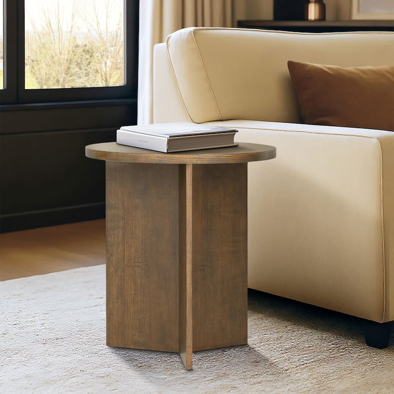 Martha Stewart Sadie Accent Table - Walnut Brown