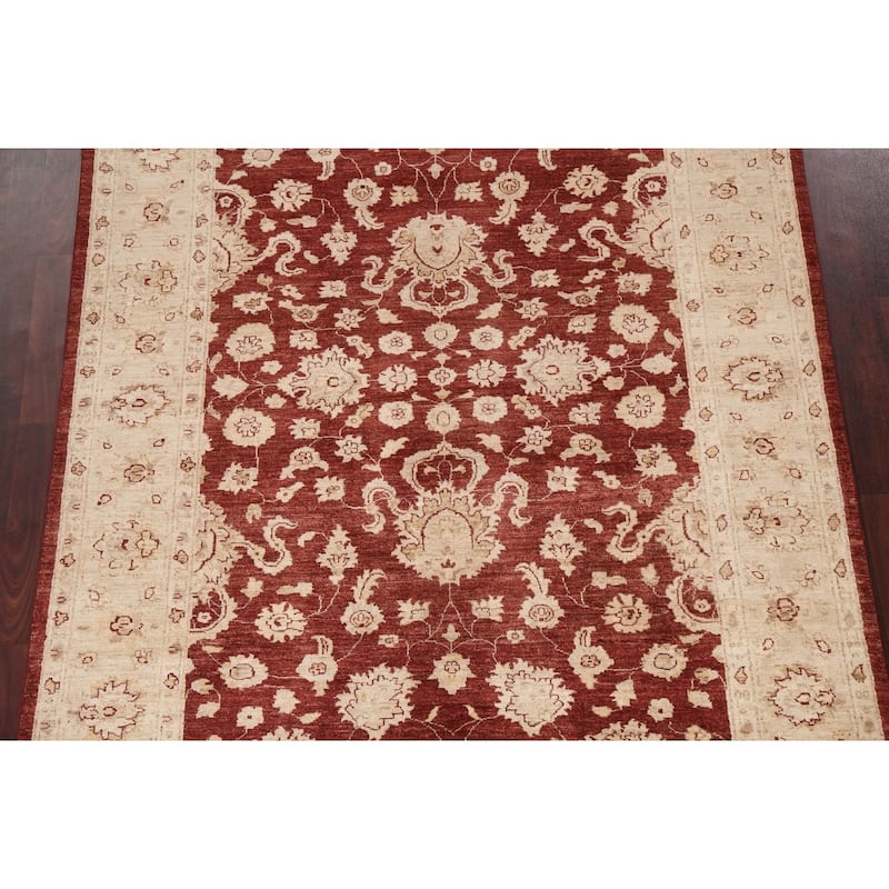 Vegetable Dye Traditional Chobi Peshawar Area Rug Wool Hand-knotted - 5'10" x 8'3"
