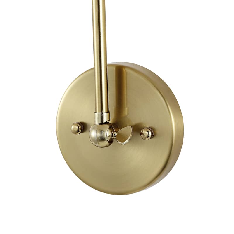 WINGBO Swing Arm Adjustable Wall Sconce with Shade, 2-Pack...