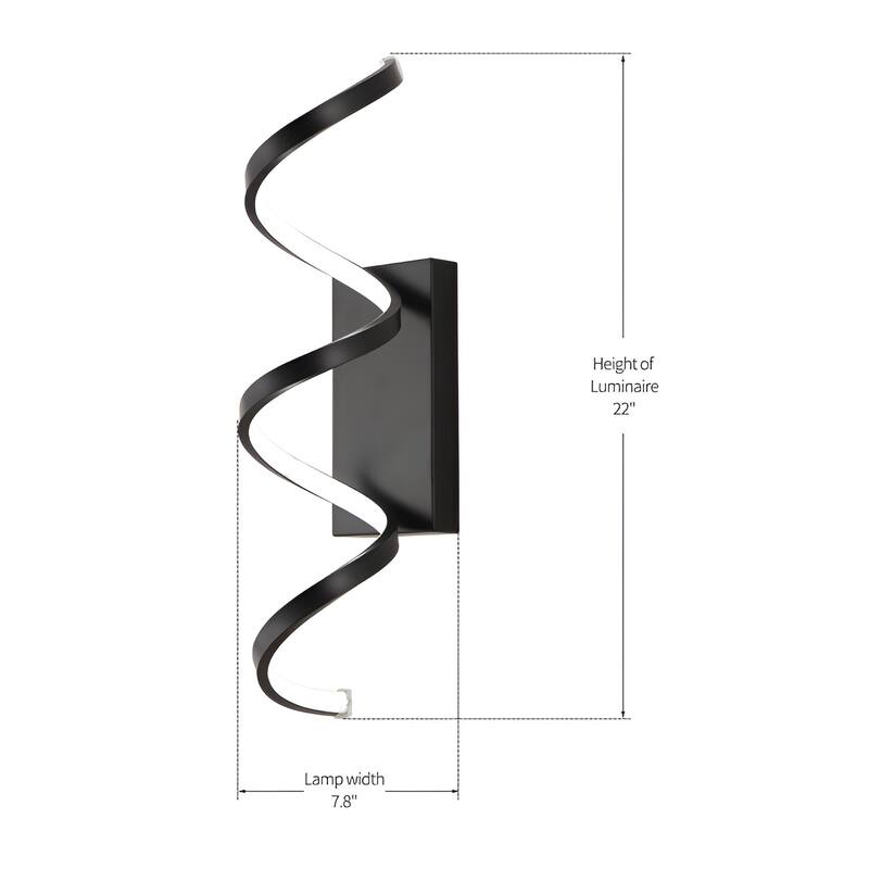 Aluminum LED Flush Mounted Sconce (Black)