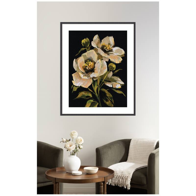 Kate and Laurel Framed Art Moody Floral 8 by Annie Quigley