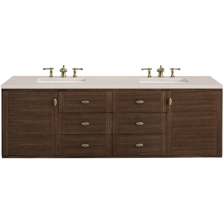 James Martin Vanities 670-V72-3EMR Amberly 72" Free Standing or Wall